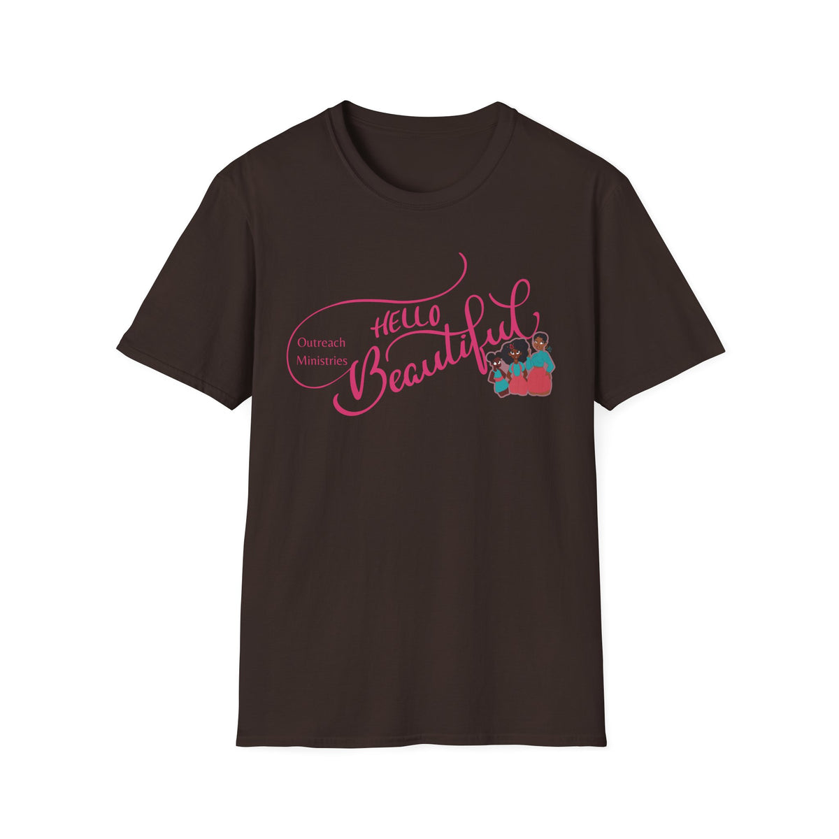 Hello Beautiful Unisex Softstyle T-Shirt - Empowering Outreach Ministry Tees Adult Tee - The Black Tee Xchange