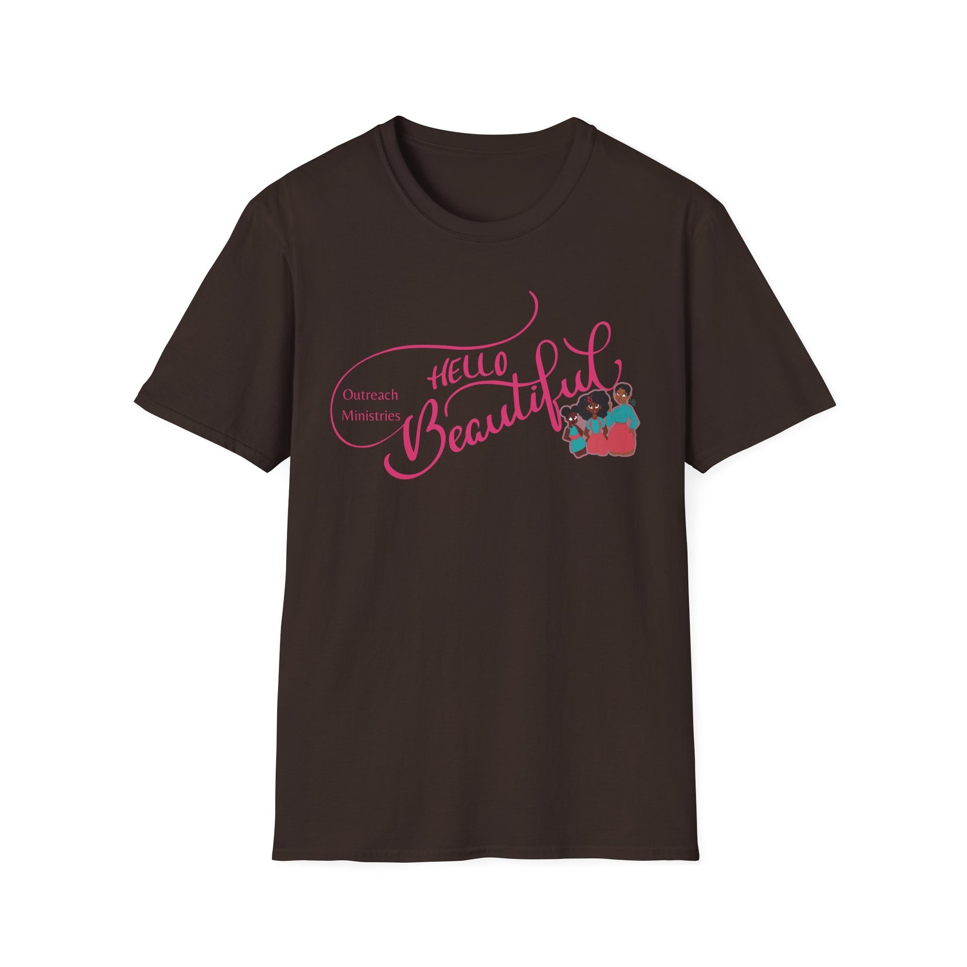 Hello Beautiful Unisex Softstyle T-Shirt - Empowering Outreach Ministry Tees Adult Tee - The Black Tee Xchange