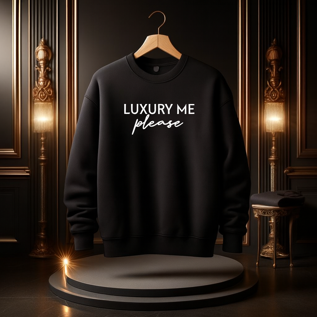 Luxury Me Please Black Tee - The Black Tee Xchange